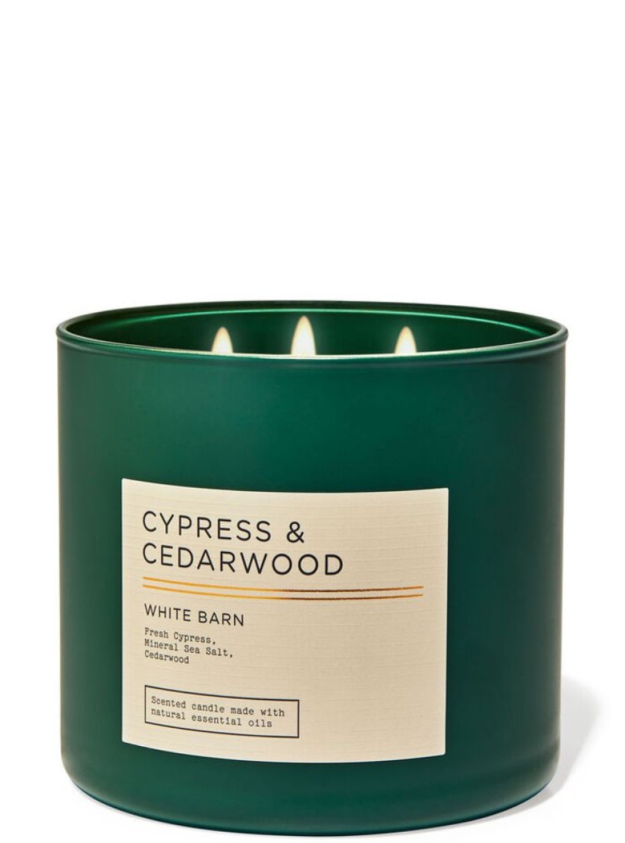 Bath & Body Works 3-Wick Candles | Cypress & Cedarwood