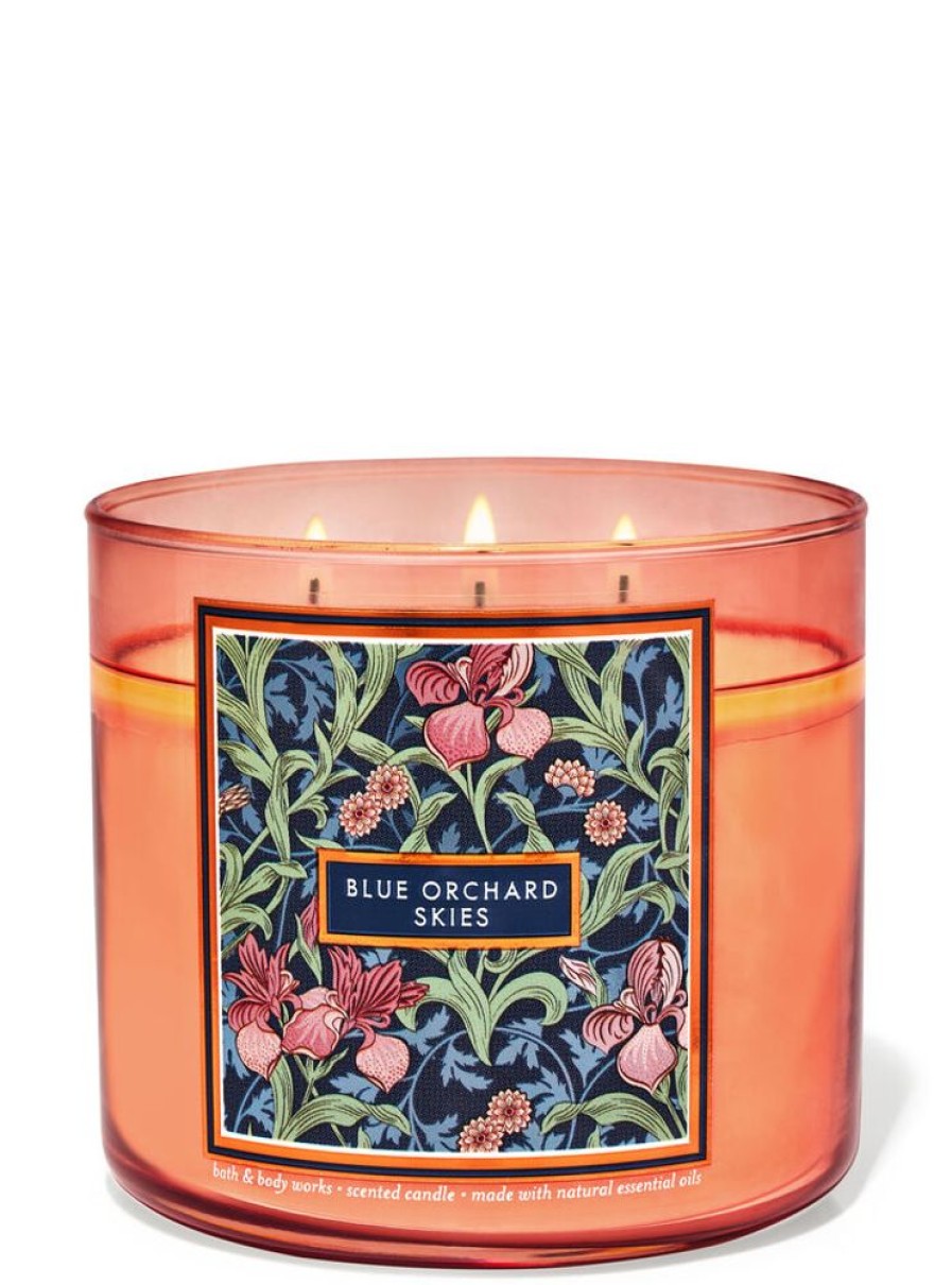 Bath & Body Works 3-Wick Candles | Blue Orchard Skies