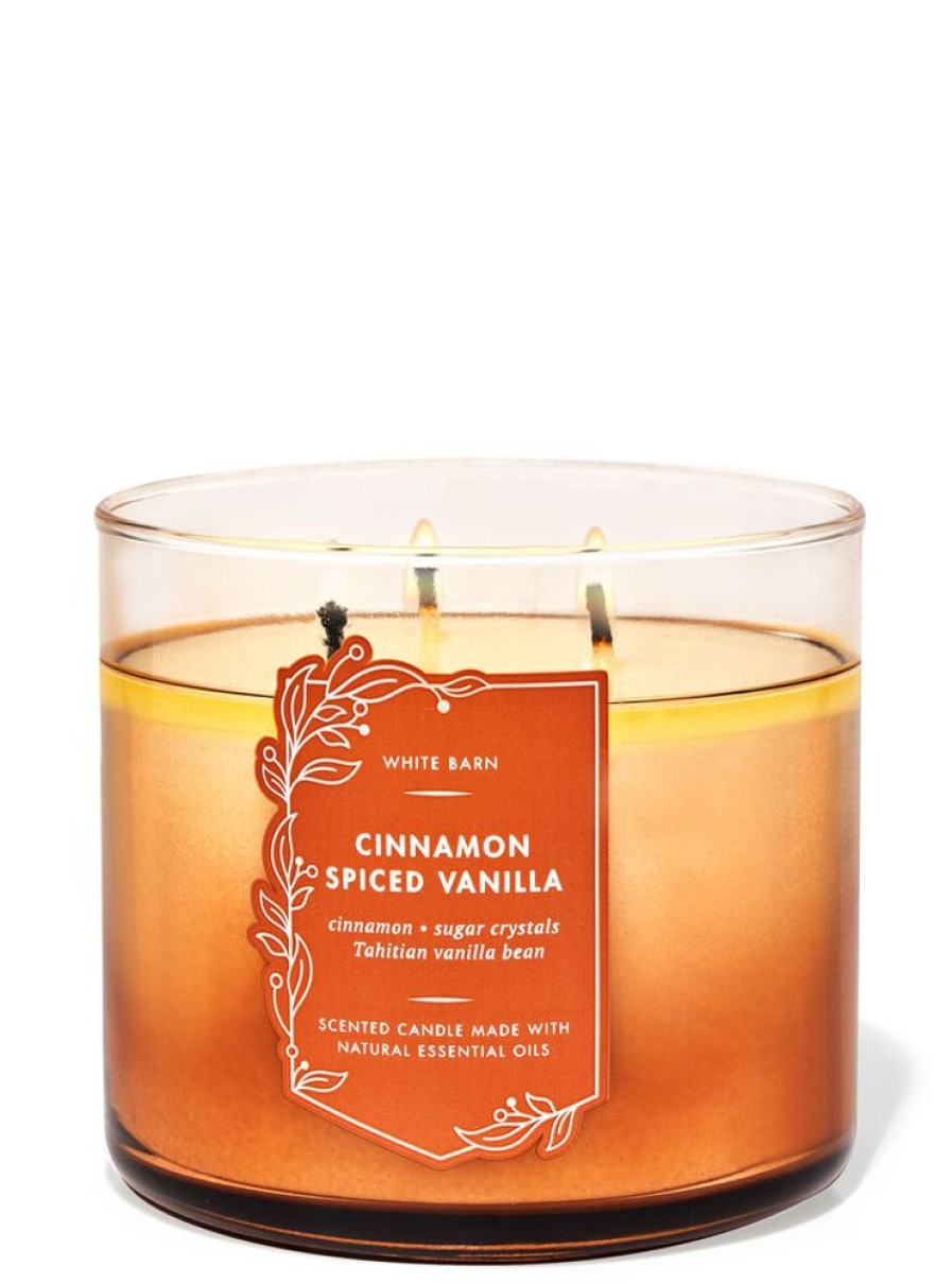 Bath & Body Works 3-Wick Candles | Cinnamon Spiced Vanilla