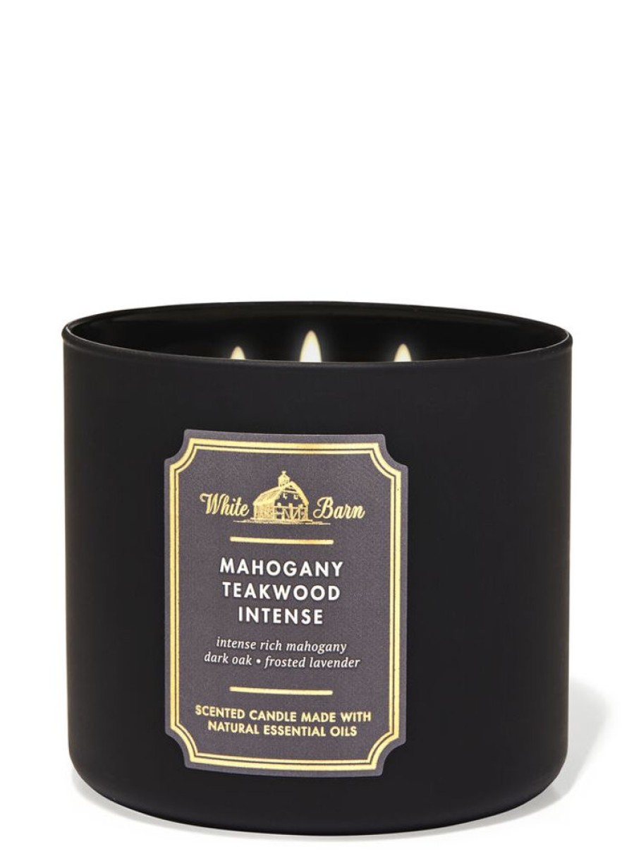 Bath & Body Works 3-Wick Candles | Mahogany Teakwood Intense