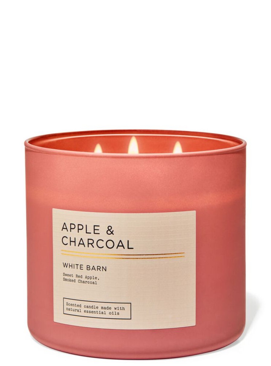 Bath & Body Works 3-Wick Candles | Apple & Charcoal